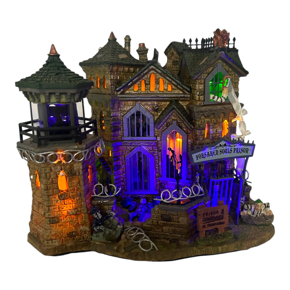 Retired Lemax Spooky Town Forsaken Souls Prison #75497 at Eerie Emporium. 4