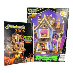 Retired Lemax Spooky Town Goosebumps Manor #65347 - Includes 2006 Michaels Catalog at Eerie Emporium.