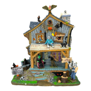 Retired Lemax Spooky Town Haunted Cabin #05004 at Eerie Emporium. 