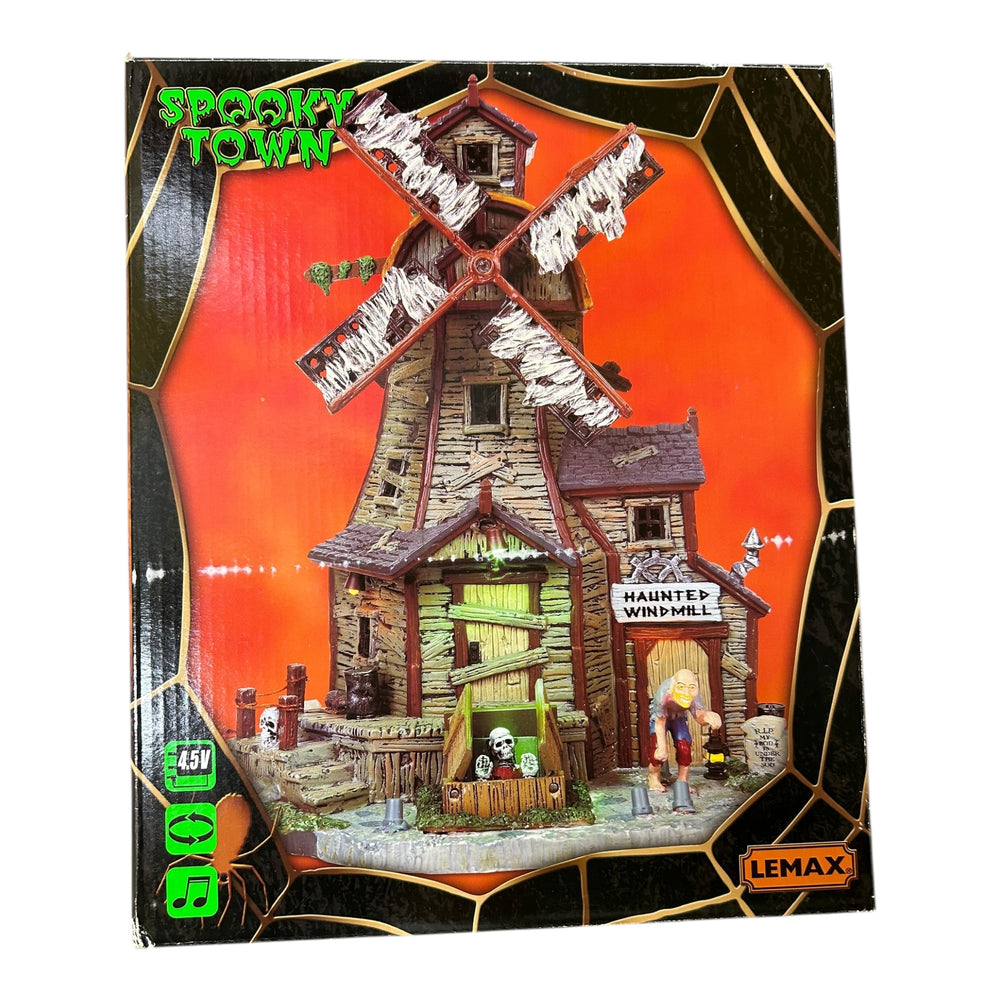 Retired Lemax Spooky Town Haunted Windmill #85667 at Eerie Emporium. 9 