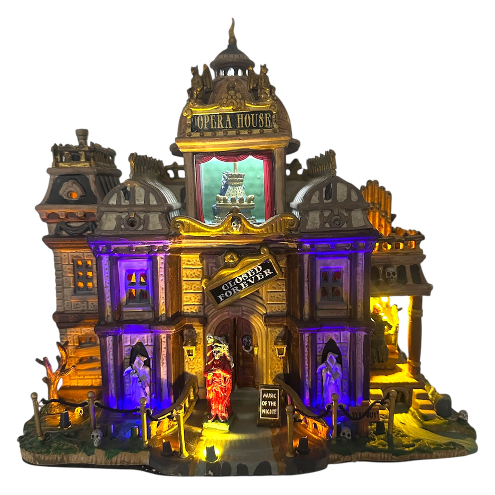 Retired Lemax Spooky Town Phantom's Opera House #95807 with Original 2009 Michael's Catalog at Eerie Emporium. 2