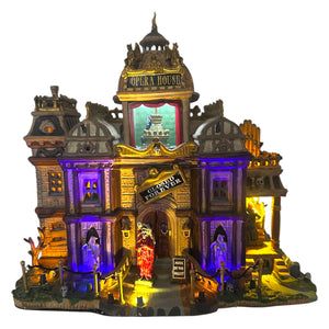 Retired Lemax Spooky Town Phantom's Opera House #95807 with Original 2009 Michael's Catalog at Eerie Emporium. 2