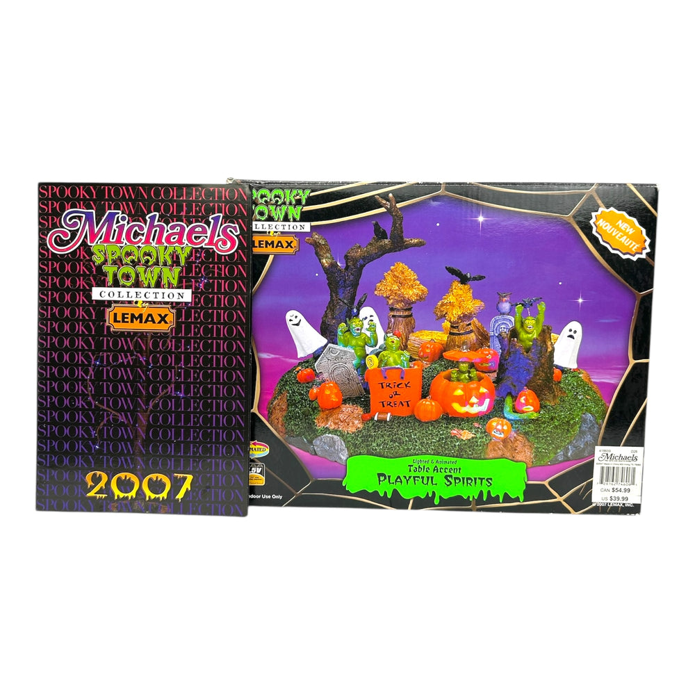 Retired Lemax Spooky Town Playful Spirits #74606 - Includes 2007 Michaels Catalog! at Eerie Emporium.