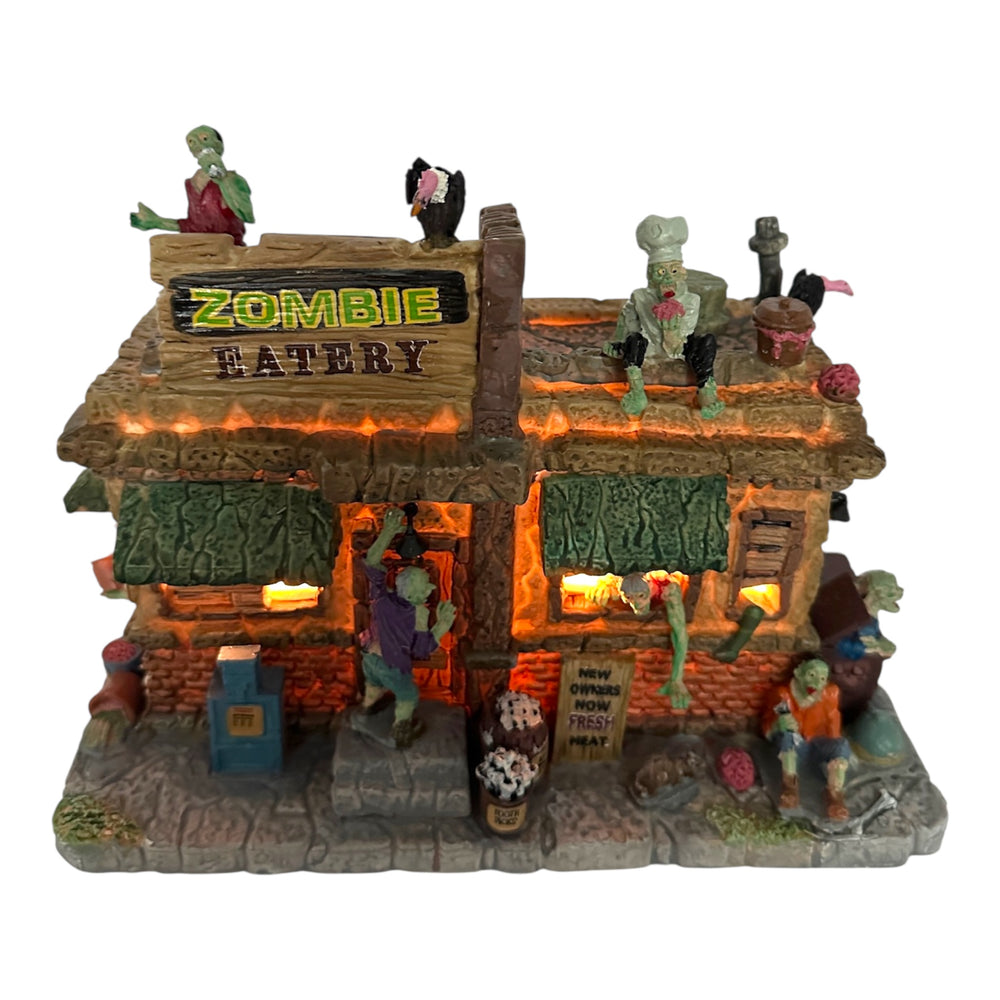 Retired Lemax Spooky Town Zombie Eatery #45673 at Eerie Emporium. 2