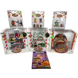 Retired Lemax Sugar N Spice Collection Lot of 6 at Eerie Emporium. 2