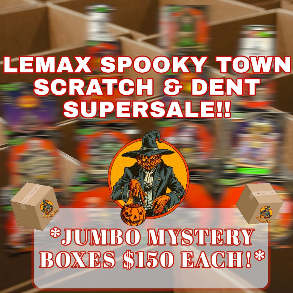 Lemax Spooky Town Scratch & Dent Jumbo Mystery Boxes at Eerie Emporium.