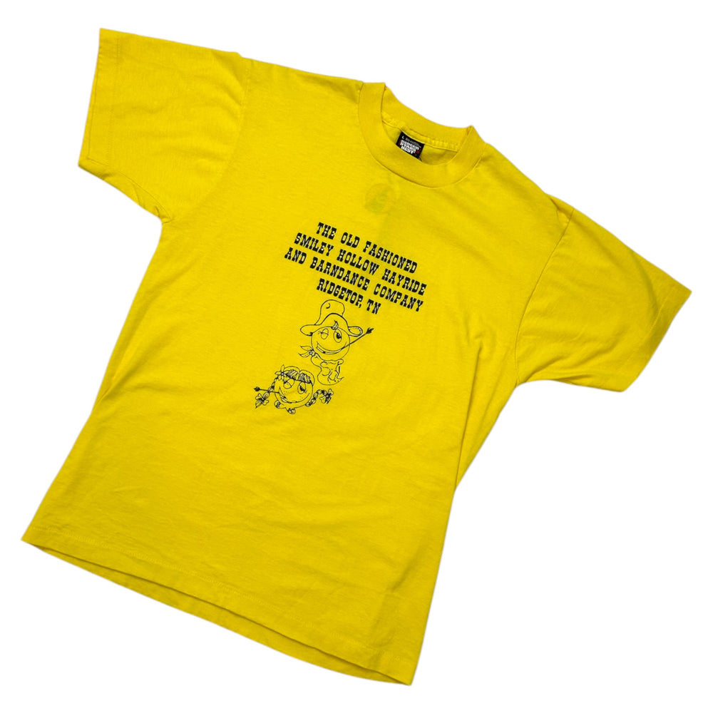 Vintage 1980s Smiley Hollow Hayride & Barndance Company Fall T-Shirt ~ Large Single Stitch at Eerie Emporium. 2