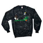 Vintage 1990s Haunted Halloween Forest Sweater with Pins ~ Large Hand Painted at Eerie Emporium.