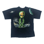 Vintage FREEZE Outer Space Alien Basketball T-Shirt ~ Double Sided 1990s S / M at Eerie Emporium. 