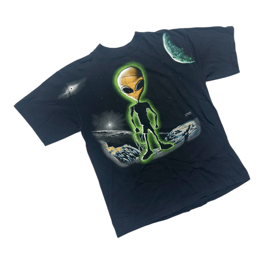 Vintage FREEZE Outer Space Alien Basketball T-Shirt ~ Double Sided 1990s S / M at Eerie Emporium. 3