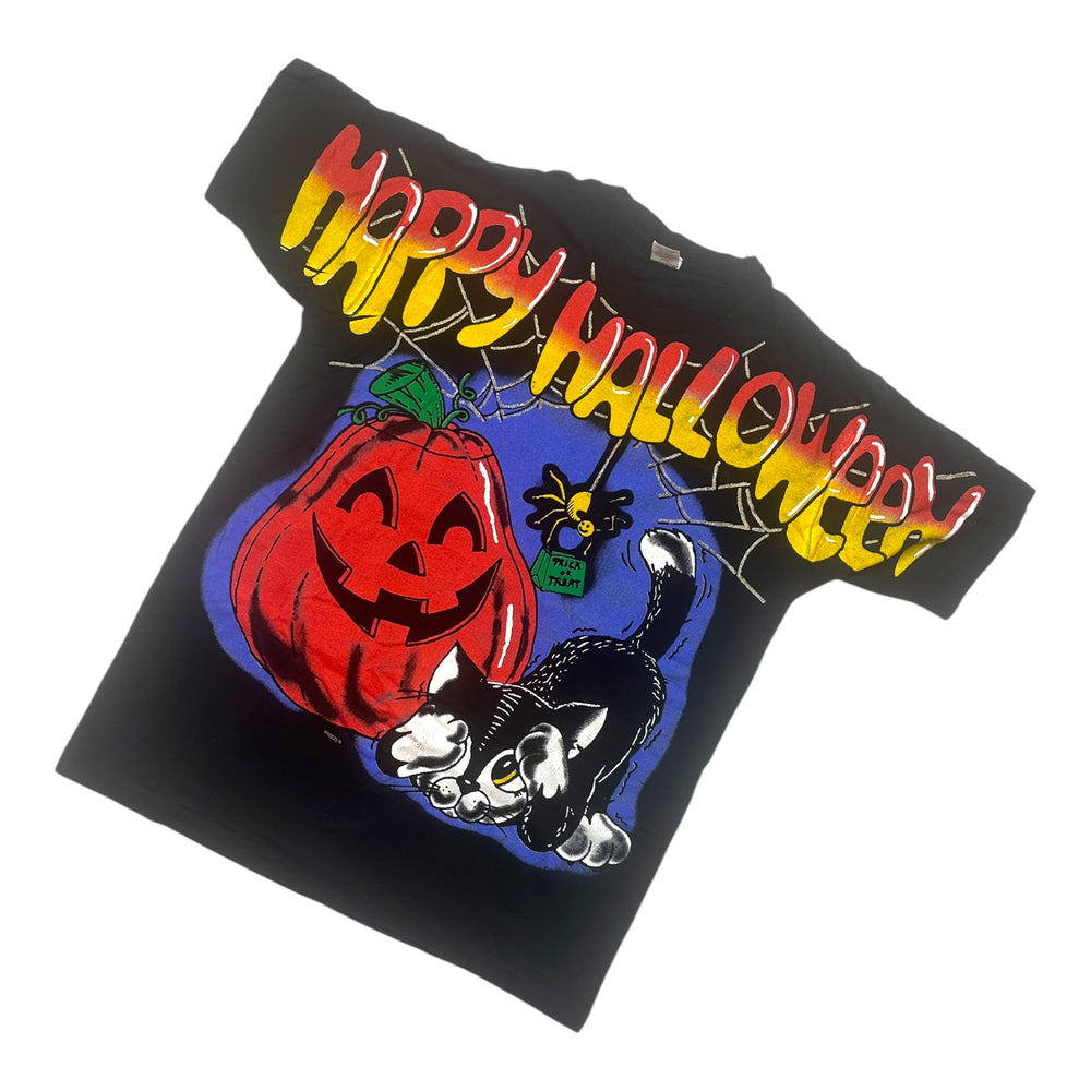 Vintage Freeze Happy Halloween T-Shirt ~ 1996 Black Cat Single Stitch L / XL at Eerie Emporium. 3