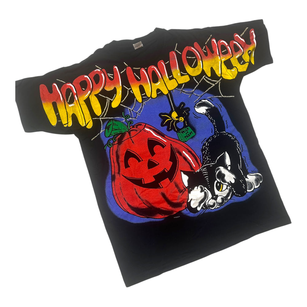 Vintage Freeze Happy Halloween T-Shirt ~ 1996 Black Cat Single Stitch L / XL at Eerie Emporium. 4