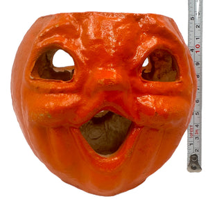 Vintage Halloween 1940s Double Sided Paper Mache Jack-O'-Lantern at Eerie Emporium.