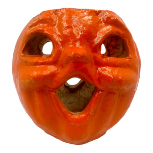 Vintage Halloween 1940s Double Sided Paper Mache Jack-O'-Lantern at Eerie Emporium.