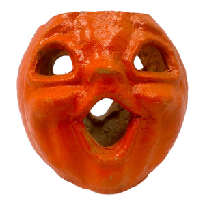 Vintage Halloween 1940s Double Sided Paper Mache Jack-O'-Lantern at Eerie Emporium.