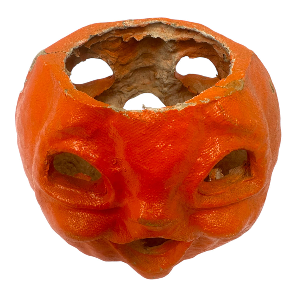 Vintage Halloween 1940s Double Sided Paper Mache Jack-O'-Lantern at Eerie Emporium.