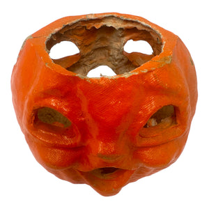 Vintage Halloween 1940s Double Sided Paper Mache Jack-O'-Lantern at Eerie Emporium.