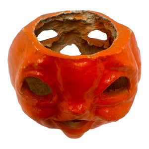 Vintage Halloween 1940s Double Sided Paper Mache Jack-O'-Lantern at Eerie Emporium.