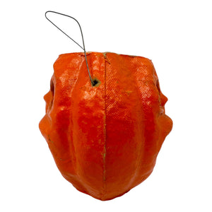 Vintage Halloween 1940s Double Sided Paper Mache Pulp Jack-O'-Lantern at Eerie Emporium.