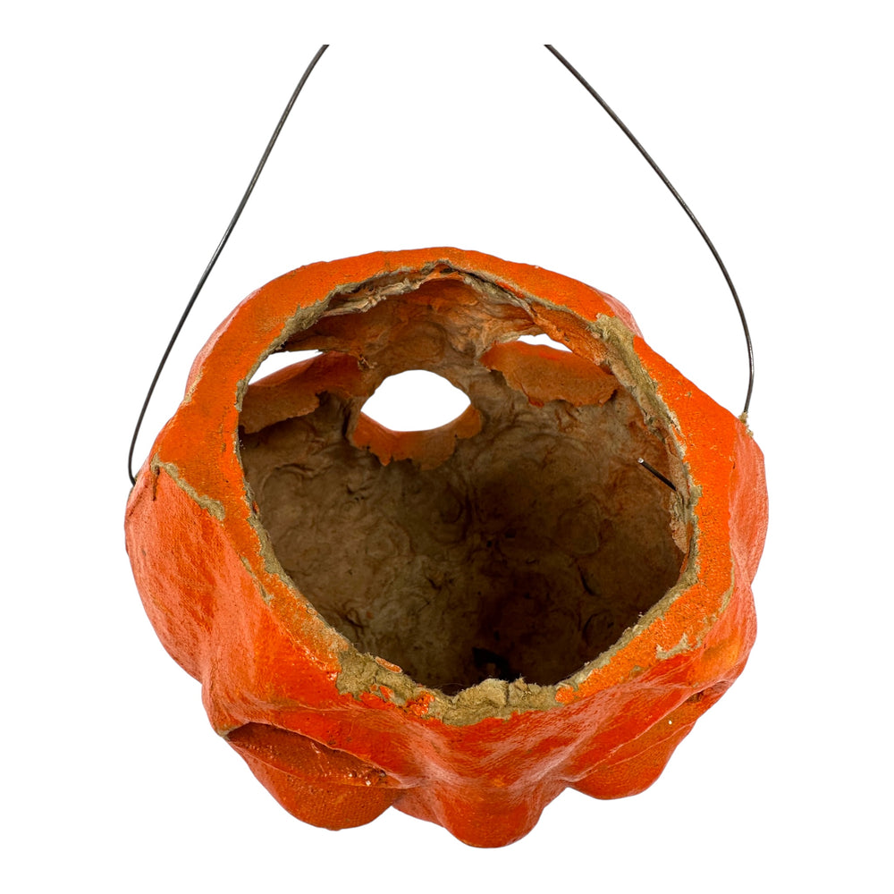 Vintage Halloween 1940s Double Sided Paper Mache Pulp Jack-O'-Lantern at Eerie Emporium.