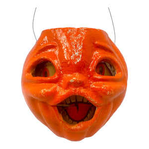 Vintage Halloween 1940s Large Paper Mache Pulp Jack-O'-Lantern Pumpkin at Eerie Emporium.