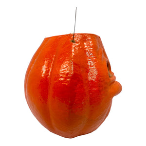 Vintage Halloween 1940s Large Paper Mache Pulp Jack-O'-Lantern Pumpkin at Eerie Emporium.