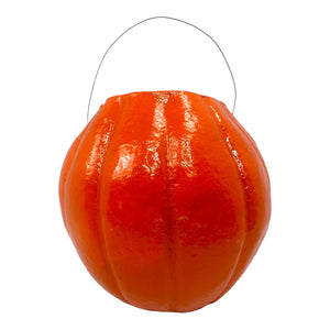 Vintage Halloween 1940s Large Paper Mache Pulp Jack-O'-Lantern Pumpkin at Eerie Emporium.