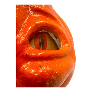 Vintage Halloween 1940s Large Paper Mache Pulp Jack-O'-Lantern Pumpkin at Eerie Emporium.