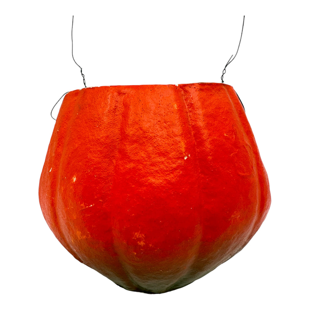 Vintage Halloween 1940s Paper Mache Pulp Pumpkin Jack-O'-Lantern at Eerie Emporium.