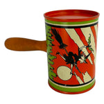 Vintage Halloween 1940s T. Cohn Tin Shaker Noisemaker ~ Made In USA at Eerie Emporium. 