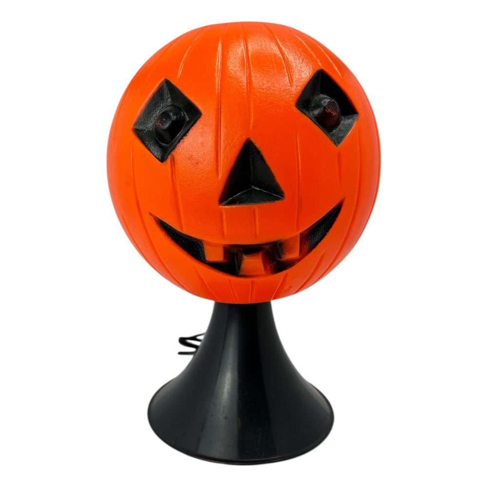 Vintage Halloween 1960s Bayshore Blow Mold Pumpkin Lamp at Eerie Emporium.