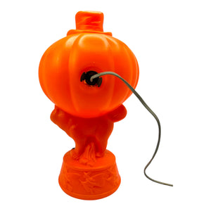 Vintage Halloween 1960s Empire Jack-O'-Lantern on Cat with Flying Witches Blow Mold Lamp at Eerie Emporium. 7