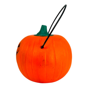 Vintage Halloween 1970s Tico Toys Senior Lite-Up Pumpkin Blow Mold Toy ~ 4.5" Battery Operated at Eerie Emporium. 7
