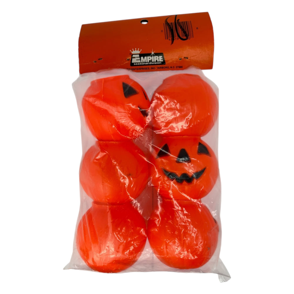 Vintage Halloween 1980s Empire Blow Mold Party Pumpkins Mini Candy Buckets at Eerie Emporium. 2