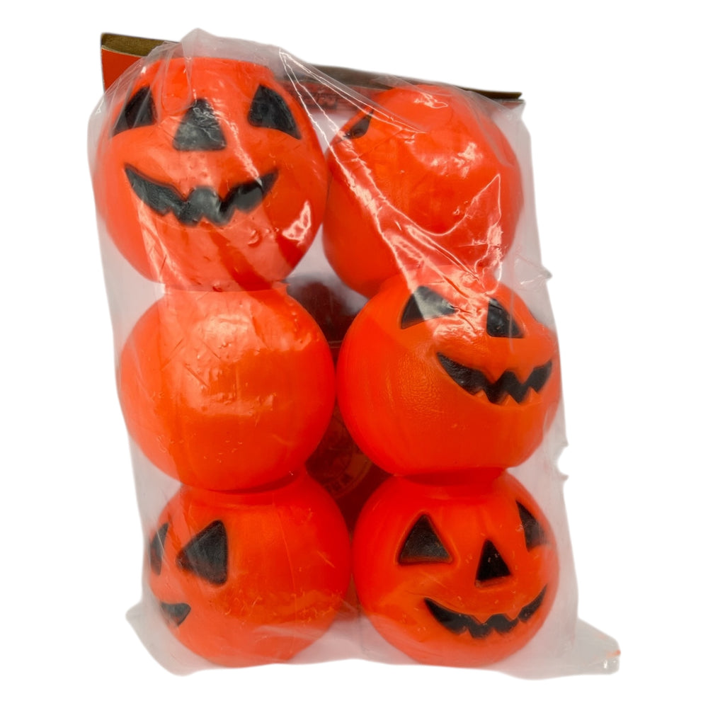 Vintage Halloween 1980s Empire Blow Mold Party Pumpkins Mini Candy Buckets at Eerie Emporium. 3