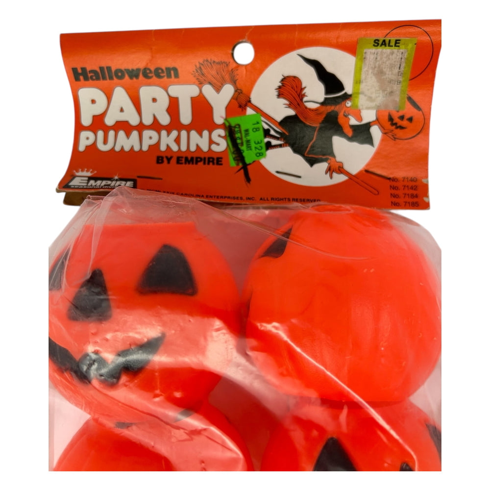 Vintage Halloween 1980s Empire Blow Mold Party Pumpkins Mini Candy Buckets at Eerie Emporium. 4