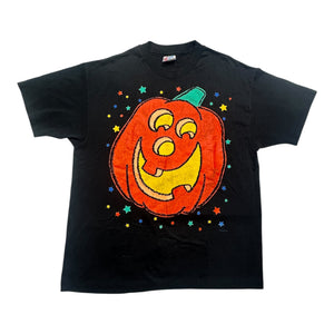 Vintage Halloween 1992 Single Stitch Jumbo Jack-O'-Lantern T-Shirt size XL at Eerie Emporium.