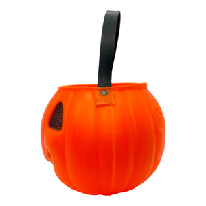 Vintage Halloween AJ Renzi Pumpkin Witch Bucket Double Sided ~ 1960s / 1970s at Eerie Emporium. 6