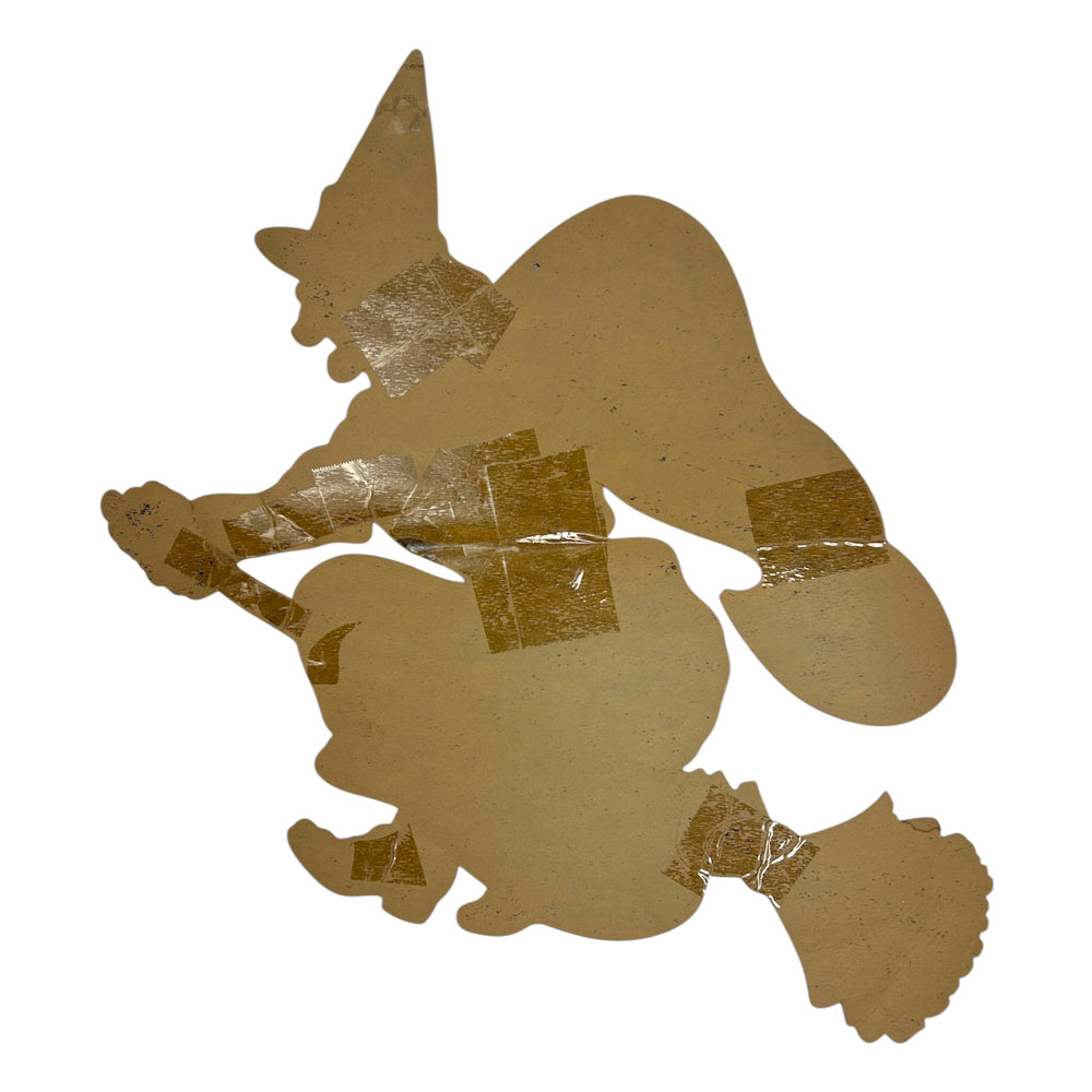 Vintage Halloween American Merri-Lei Witch on Broom Die Cut at Eerie Emporium. 6