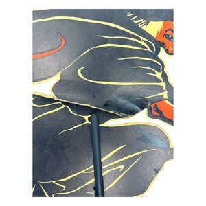 Vintage Halloween American Merri-Lei Witch on Broom Die Cut at Eerie Emporium. 8