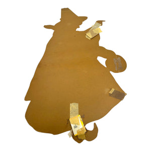 Vintage Halloween Authentic Beistle Witch Walking with Jack-O'-Lantern Diecut ~ 1930s at Eerie Emporium. 11