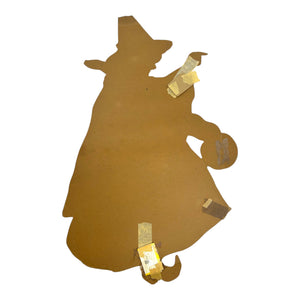 Vintage Halloween Authentic Beistle Witch Walking with Jack-O'-Lantern Diecut ~ 1930s at Eerie Emporium. 12