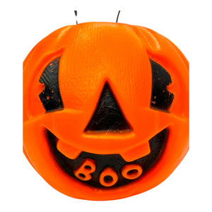 Vintage Halloween BOO Smiling Jack-O'-Lantern Blow Mold Bucket ~ 1960s / 1970s Trick or Treat at Eerie Emporium. 2