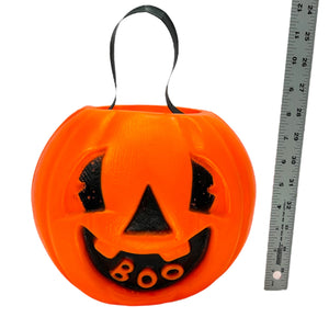 Vintage Halloween BOO Smiling Jack-O'-Lantern Blow Mold Bucket ~ 1960s / 1970s Trick or Treat at Eerie Emporium. 8
