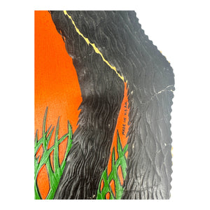 Vintage Halloween Beistle 1930s Arched-Back Black Cat Scalloped Edges Die Cut at Eerie Emporium. 10