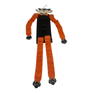 Vintage Halloween Beistle Black Cat With Bow Tie + Crepe Paper Arms/Legs Dancer Decoration 1960s. 4