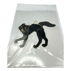Vintage Halloween Beistle Jointed Arched-Back Scratch Black Cat Diecut Double-Sided ~ 1940s at Eerie Emporium. 10