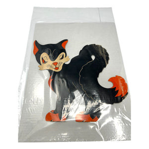 Vintage Halloween Beistle Large Black Smirking Cat Stand Up Diecut ~ 1940s at Eerie Emporium. 8