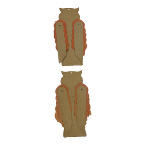 Vintage Halloween Beistle Pair of Jointed Owl Decorations Honeycomb 1950s at Eerie Emporium. 10