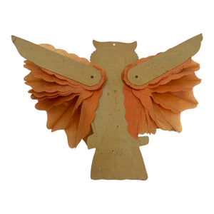 Vintage Halloween Beistle Pair of Jointed Owl Decorations Honeycomb 1950s at Eerie Emporium. 12